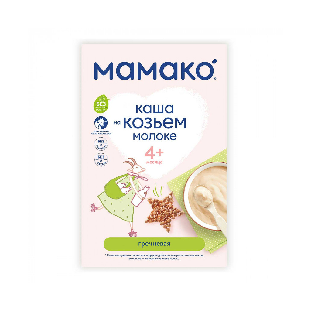 Дитяча каша MAMAKO гречана на козячому молоці 200 г (4607088795994)
