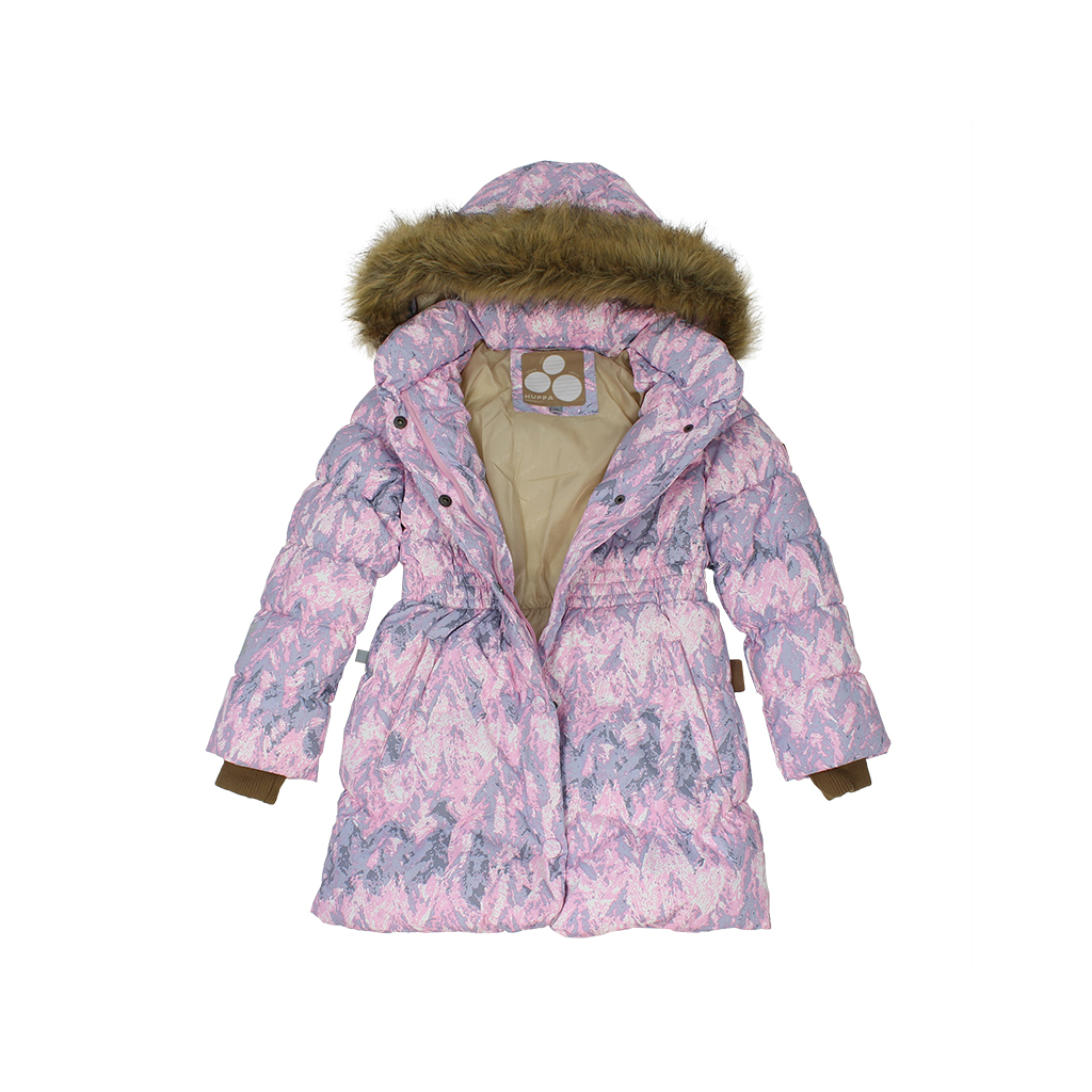 Пальто дитяче Huppa GRACE 1 17930155 світло-рожевий з принтом 128 (4741468585475)