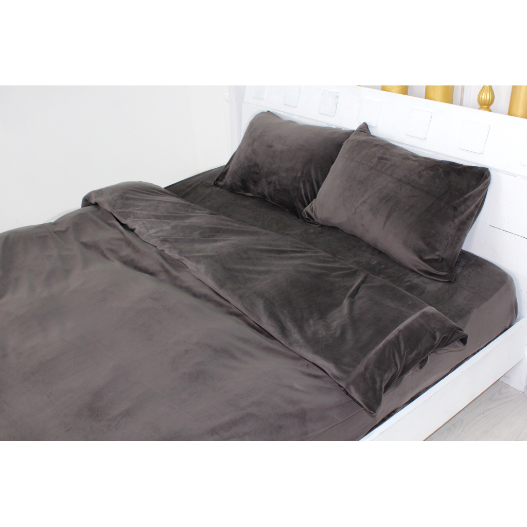 Постільна білизна MirSon Велюр Winter Frost 28-0003 Brown Velvet Євро (2200003993707)