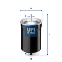 Fuel filter UFI 31.500.00