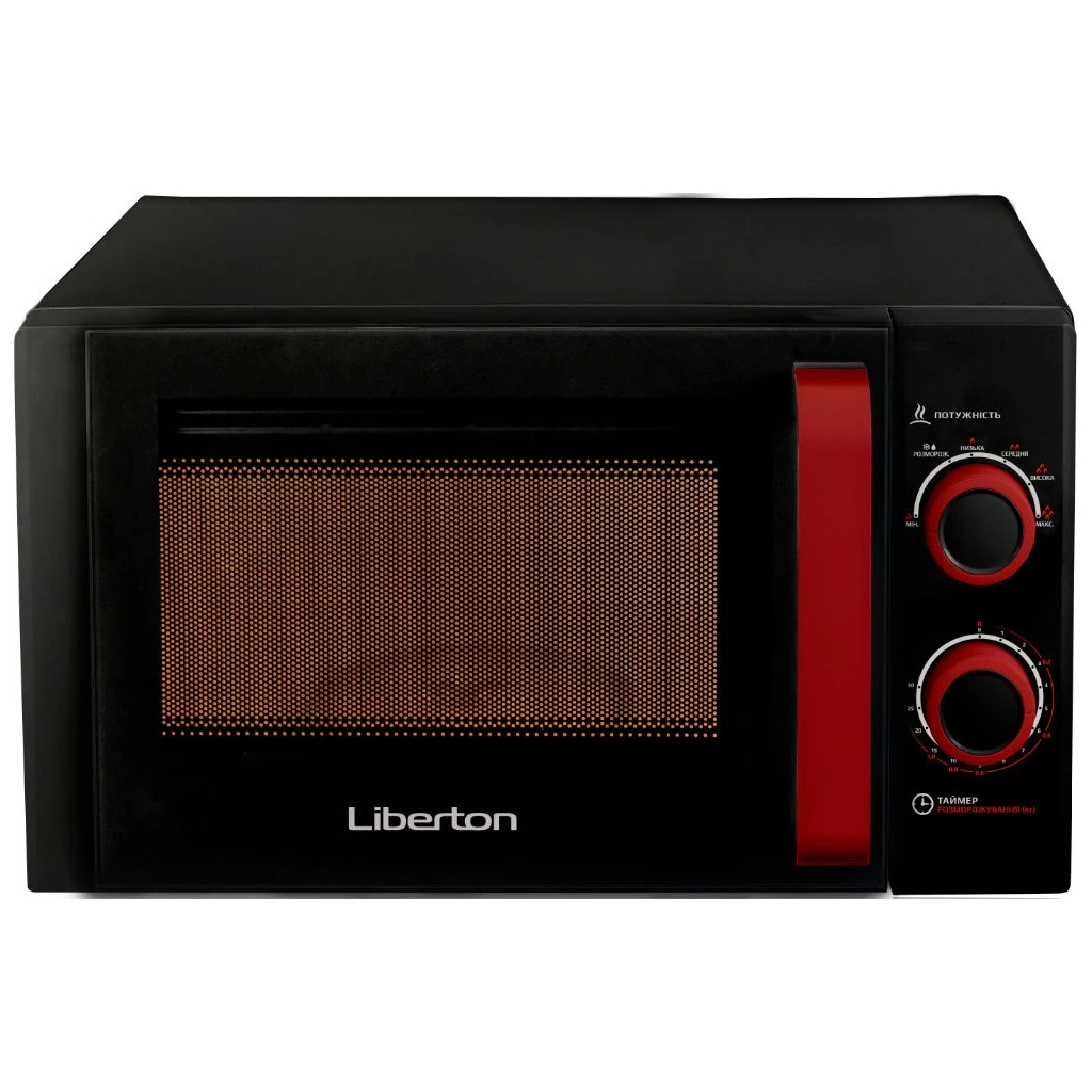 Мікрохвильова піч Liberton LMW-2082M black red