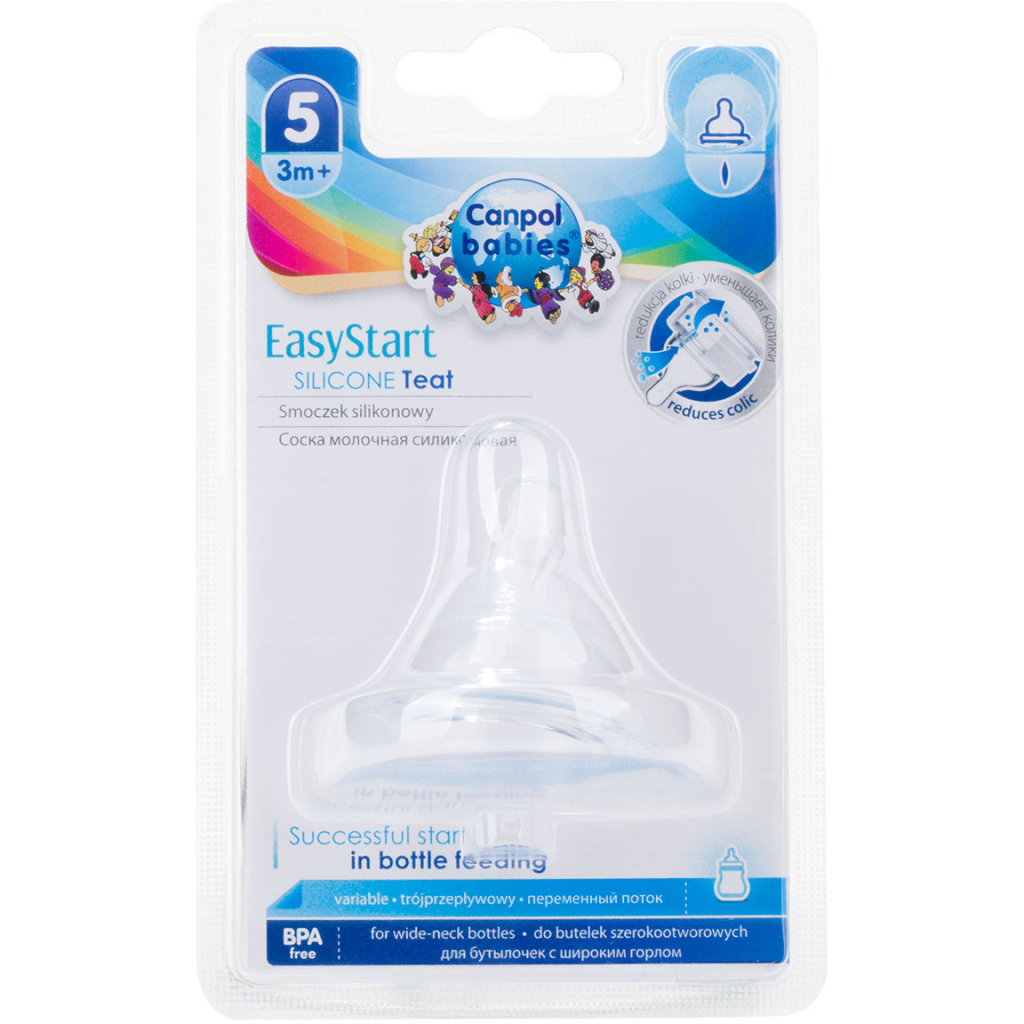 Соска Canpol babies EasyStart силіконова з широким отвором, 3-х позиційна 1 шт. (21/724) Соска Canpol babies EasyStart силіконова з широким отвором, 3-х позиційна 1 шт. (21/724)