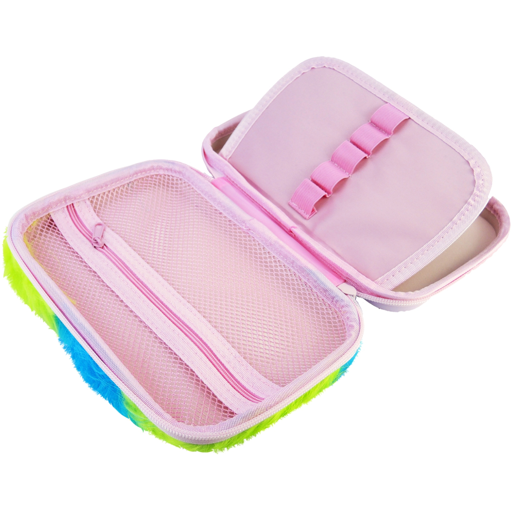 Пенал Cool For School 1 відділення з плюшем та аплікацією Веселка (CF6549-mixed) Пенал Cool For School 1 відділення з плюшем та аплікацією Веселка (CF6549-mixed)