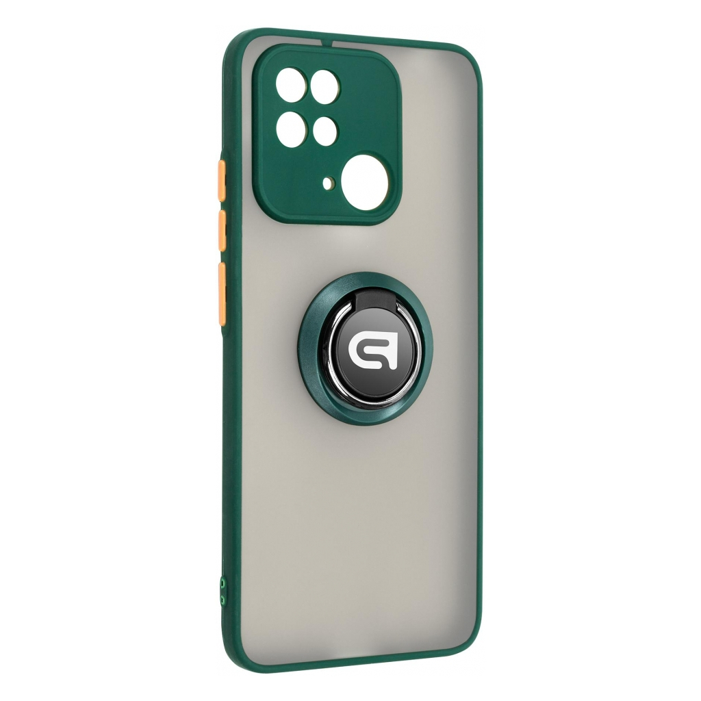 Чохол до мобільного телефона Armorstandart Frosted Matte Ring Xiaomi Redmi 10C Dark Green (ARM68367) Чохол до мобільного телефона Armorstandart Frosted Matte Ring Xiaomi Redmi 10C Dark Green (ARM68367)