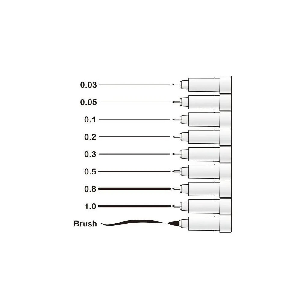 Лайнер Marvy Мульти-лайнер 4600-S пензель, чорний (752481463019)