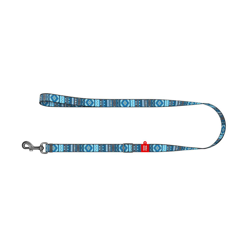 Повідець для собак WAUDOG Nylon "Етно синій" регульований M (5335)