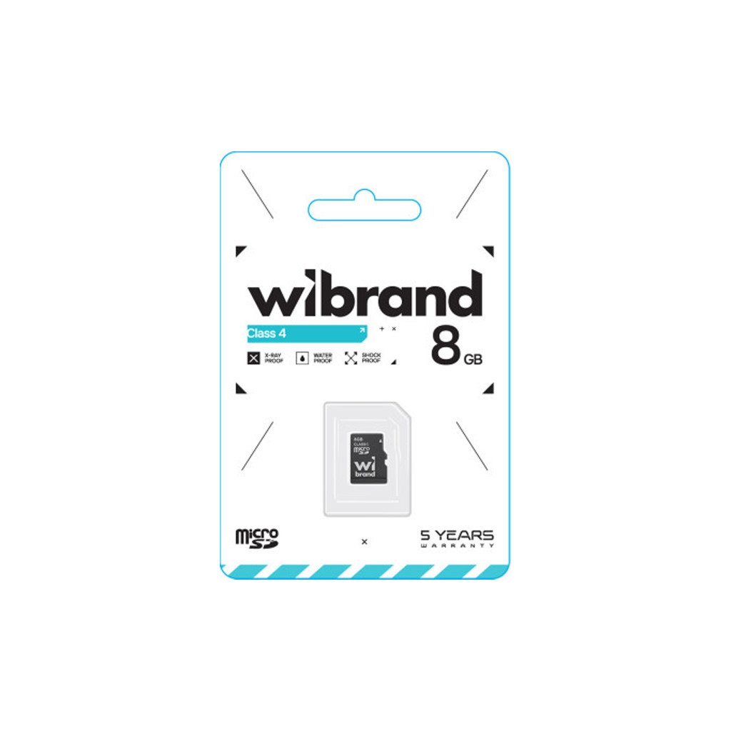 Карта пам'яті Wibrand 8GB mictoSD class 4 (WICDC4/8GB)