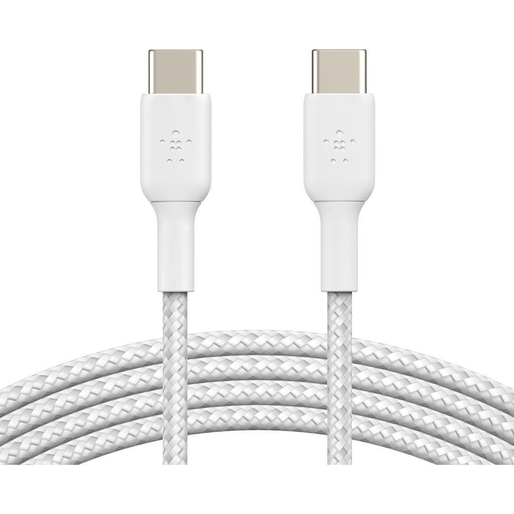 Дата кабель USB-C to USB-C 2.0m 60W White Belkin (CAB004BT2MWH)