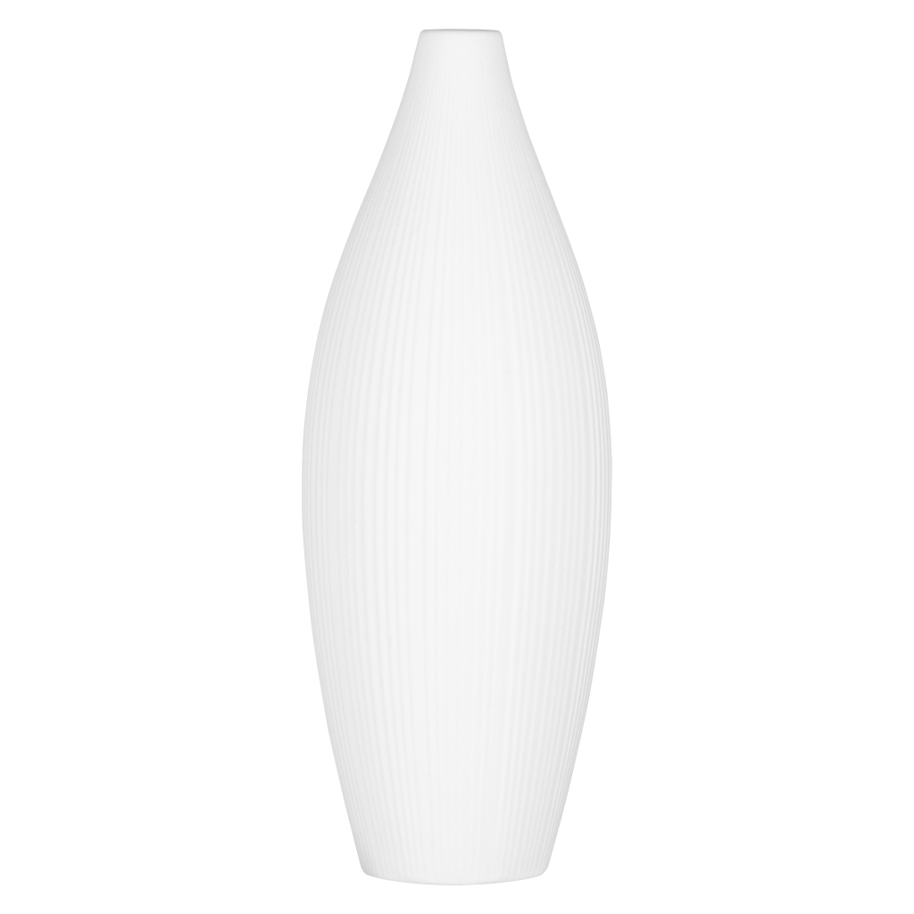 Ваза Ardesto Siena, 7х23см, порцеляна, білий (AR3806W)