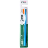 Toothbrush Nordics 6580 Expert Curve Soft Blue with orange bristles (3800501908273)
