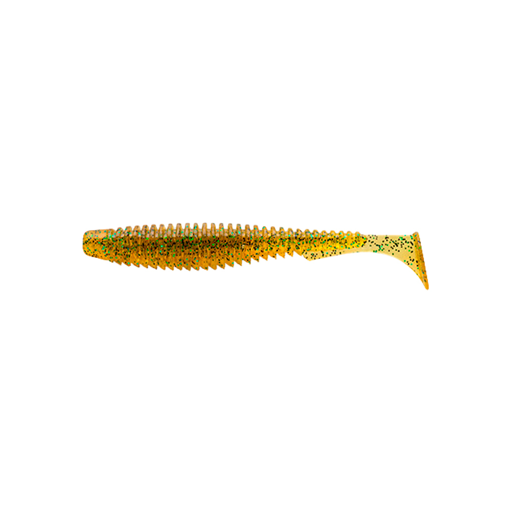 Силікон рибальський FishUP U-Shad 3" 036 - Caramel/Green&Black (9шт/уп) (1862.02.98)