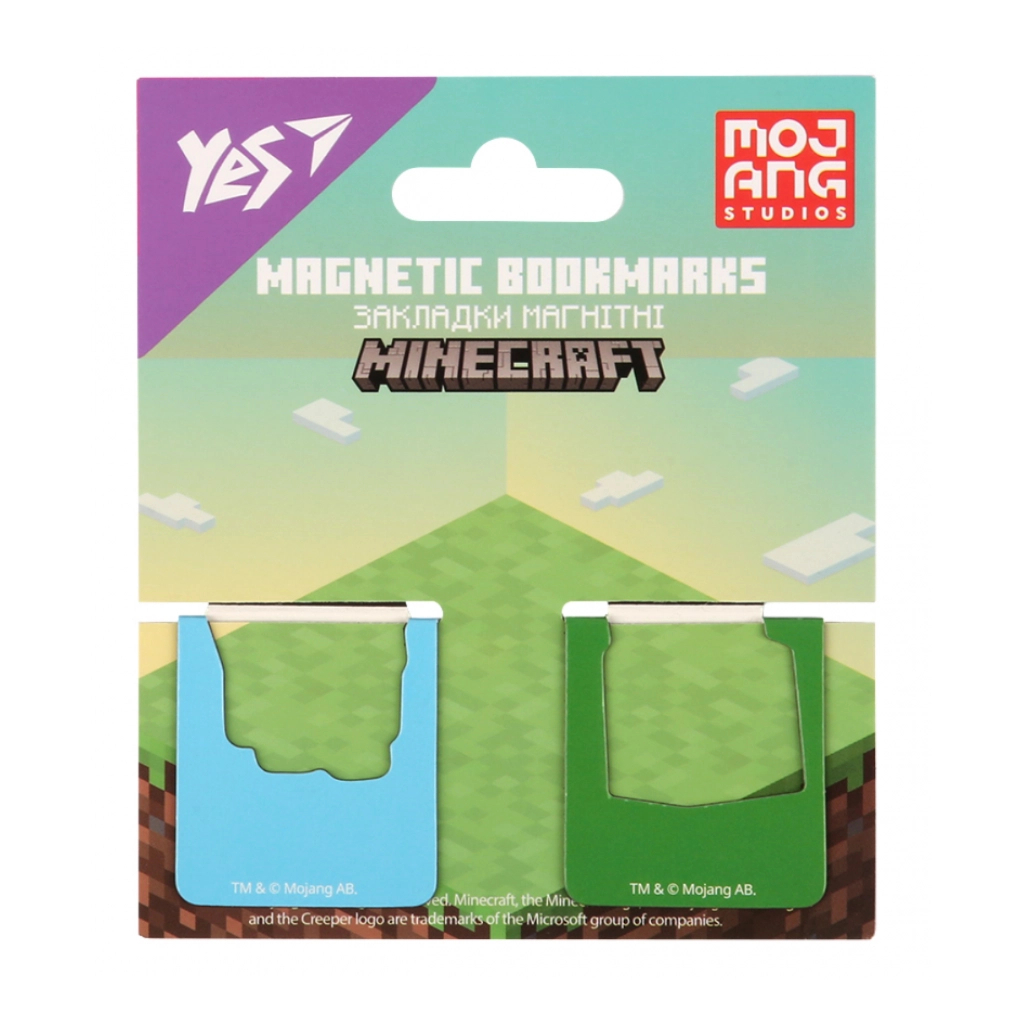 Закладки для книг Yes магнітні Minecraft.Spring, висікання, 2 шт (708445)