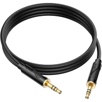 Кабель мультимедійний 3.5mm M to 3.5mm M 1.0m Black HOCO (6942007625463)