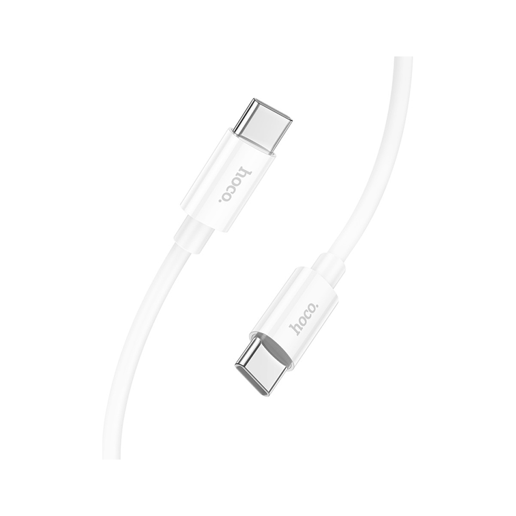 Дата кабель USB-C to USB-C 1.0m Magic silicone PD 60W X87 white HOCO (6931474783264) Дата кабель USB-C to USB-C 1.0m Magic silicone PD 60W X87 white HOCO (6931474783264)