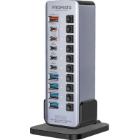 Hub Promate USB-C 14-in-1 Promate gegatower-60w (gegatower-60w)