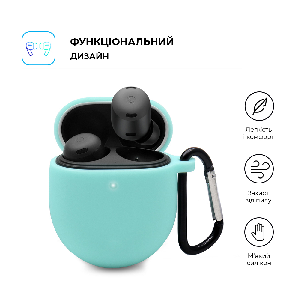 Чохол для навушників Armorstandart Hang Case для Google Pixel Buds Pro Mint (ARM75407)