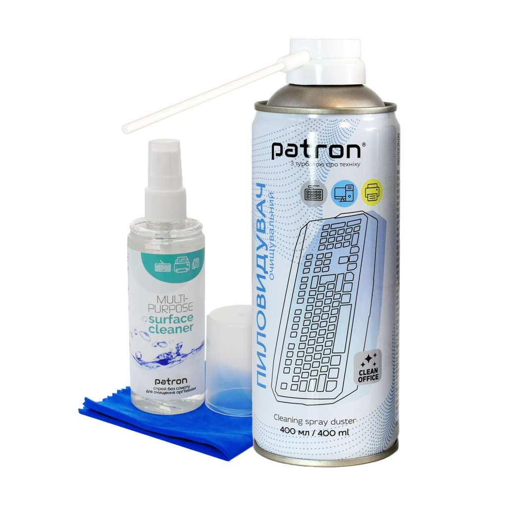 Універсальний чистячий набір Patron spray duster 400ml F3-020 +spray f/technF3-025 (CS-PN-BUNDL-10) Універсальний чистячий набір Patron spray duster 400ml F3-020 +spray f/technF3-025 (CS-PN-BUNDL-10)