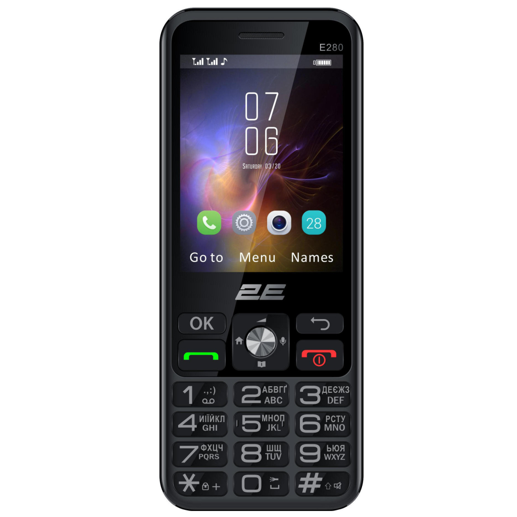 Мобільний телефон 2E E280 2025 Black (694743656220)
