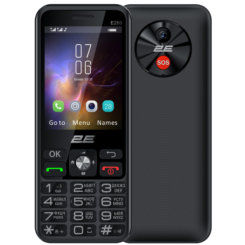 Мобільний телефон 2E E280 2025 Black (694743656220)