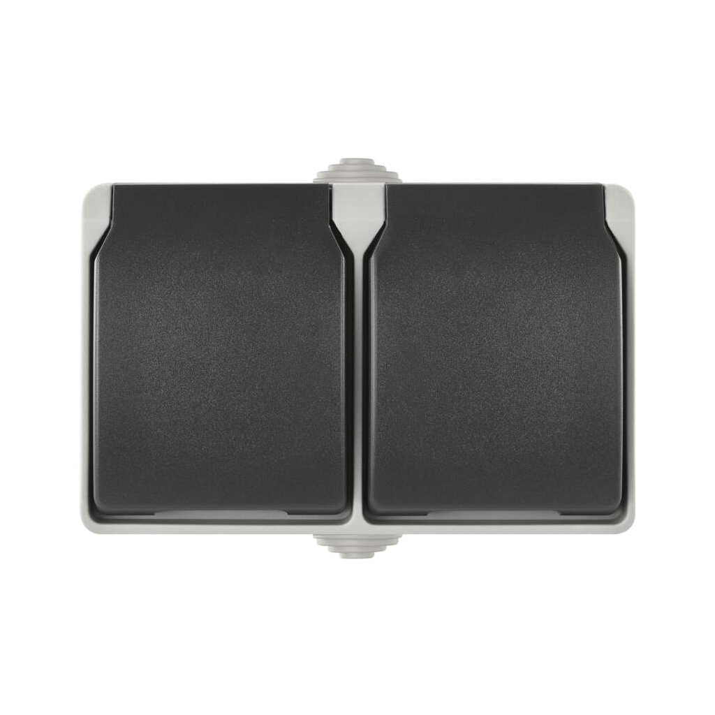 Розетка EMOS 16A 250V IP44 подвійна (A1396.1) Розетка EMOS 16A 250V IP44 подвійна (A1396.1)