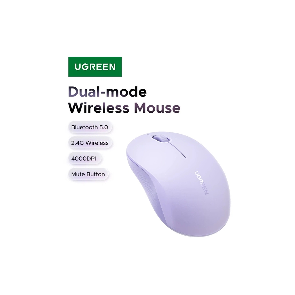 Мишка Ugreen M331 Wireless/Bluetooth Purple (65626) Мишка Ugreen M331 Wireless/Bluetooth Purple (65626)