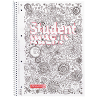 Notebook Brunnen College pad A4 Premium Zenart flowers, cell 80 sheets (10-674 28)
