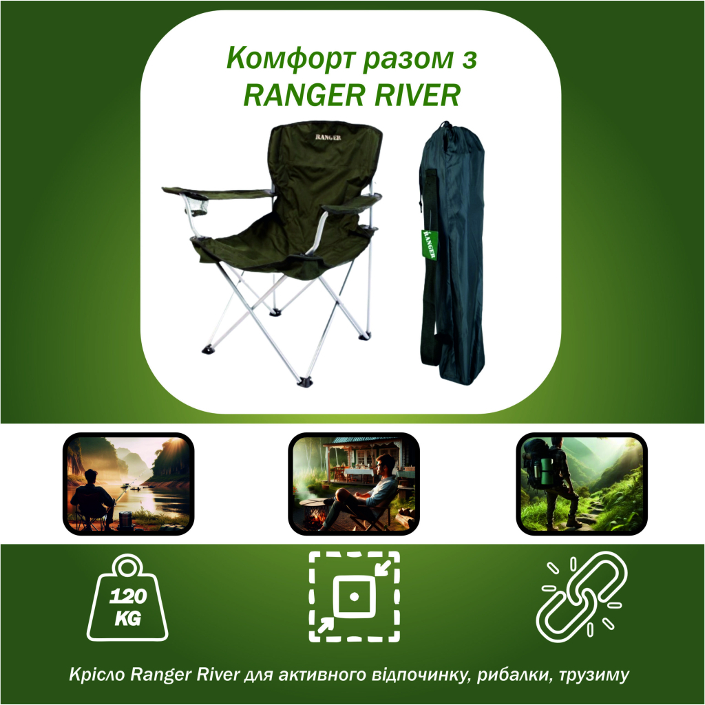 Крісло складане Ranger River (RA2204) Крісло складане Ranger River (RA2204)