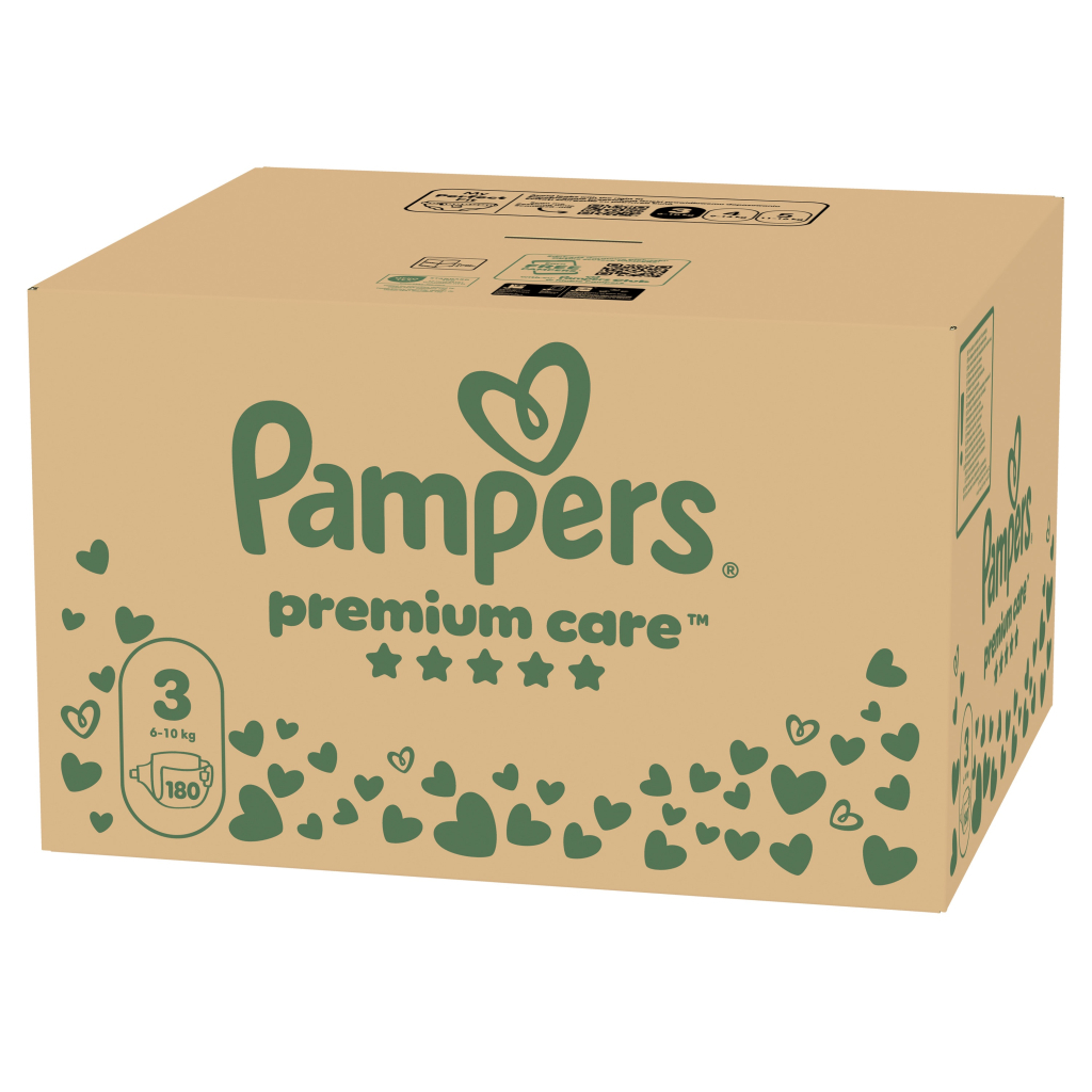 Підгузки Pampers Premium Care Розмір 3 (6-10 кг) 180 шт (8006530223720) Підгузки Pampers Premium Care Розмір 3 (6-10 кг) 180 шт (8006530223720)
