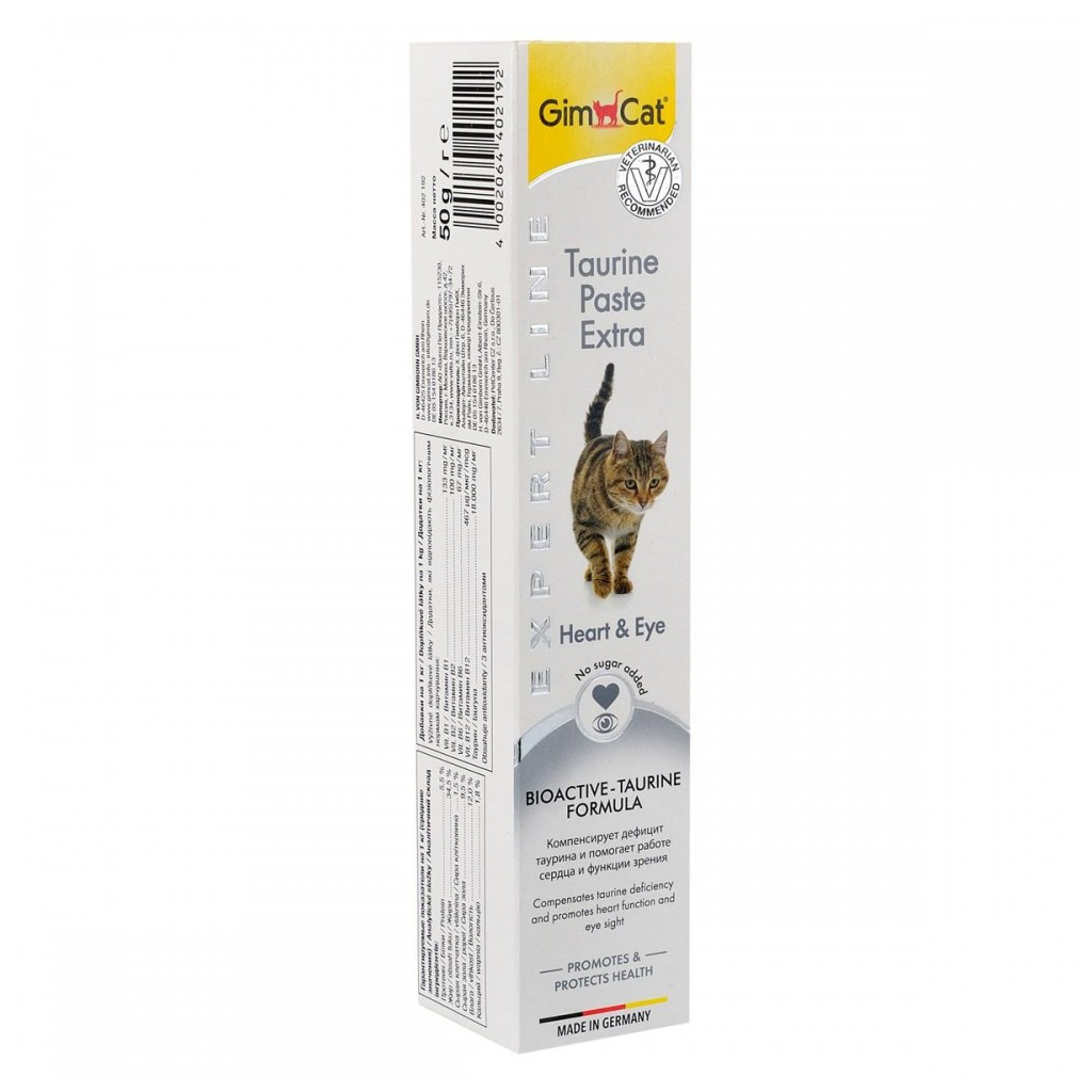 Паста для тварин GimCat Expert Line Taurine Extra для підтримки серця та зору 50 г (4002064402192)