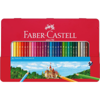 Colored pencils Faber-Castell Castle, 36 colors, in a metal box 115886 (26176)