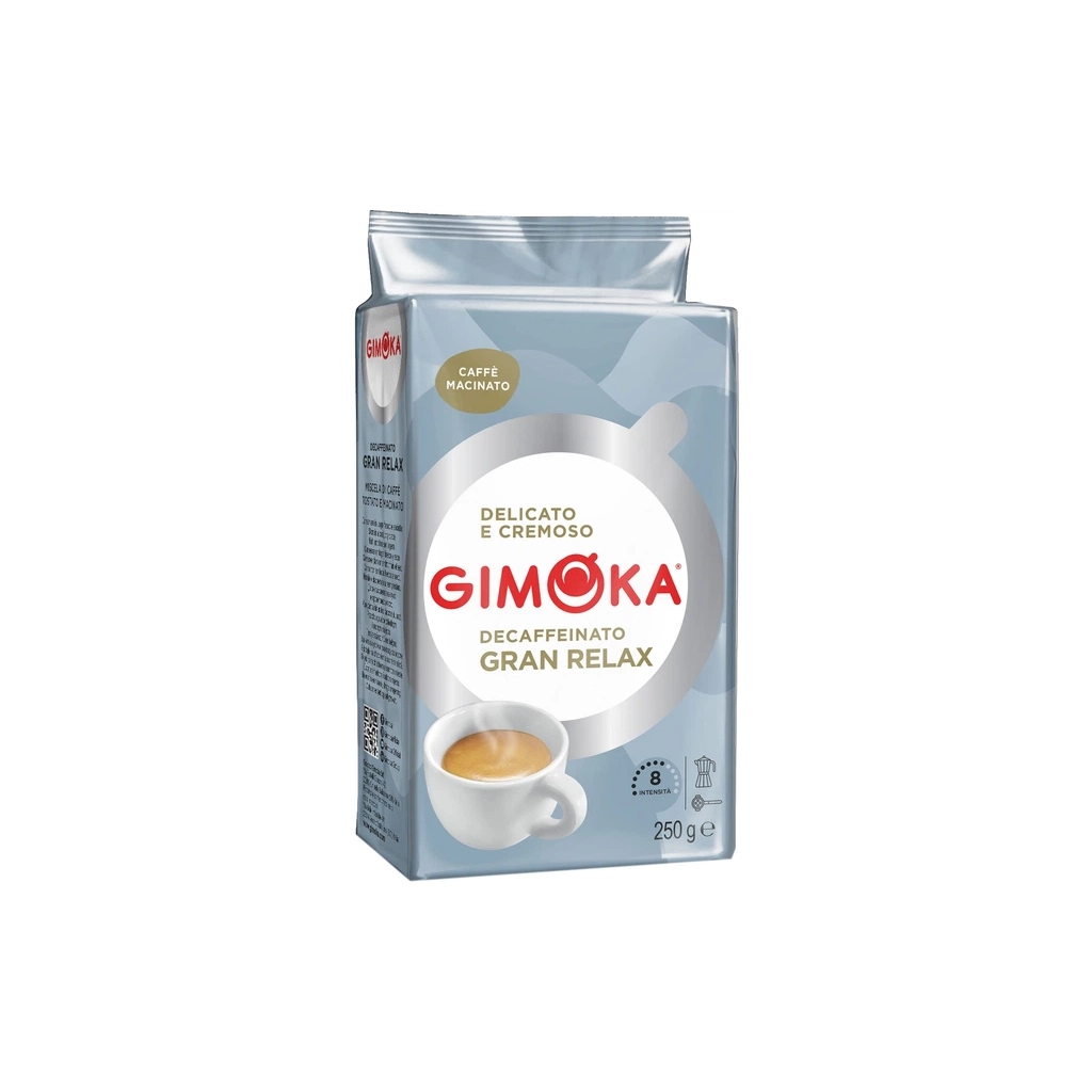 Кава Gimoka Gran Relax Decaffeinato без кофеїну мелена 250 г (8003012000169) Кава Gimoka Gran Relax Decaffeinato без кофеїну мелена 250 г (8003012000169)