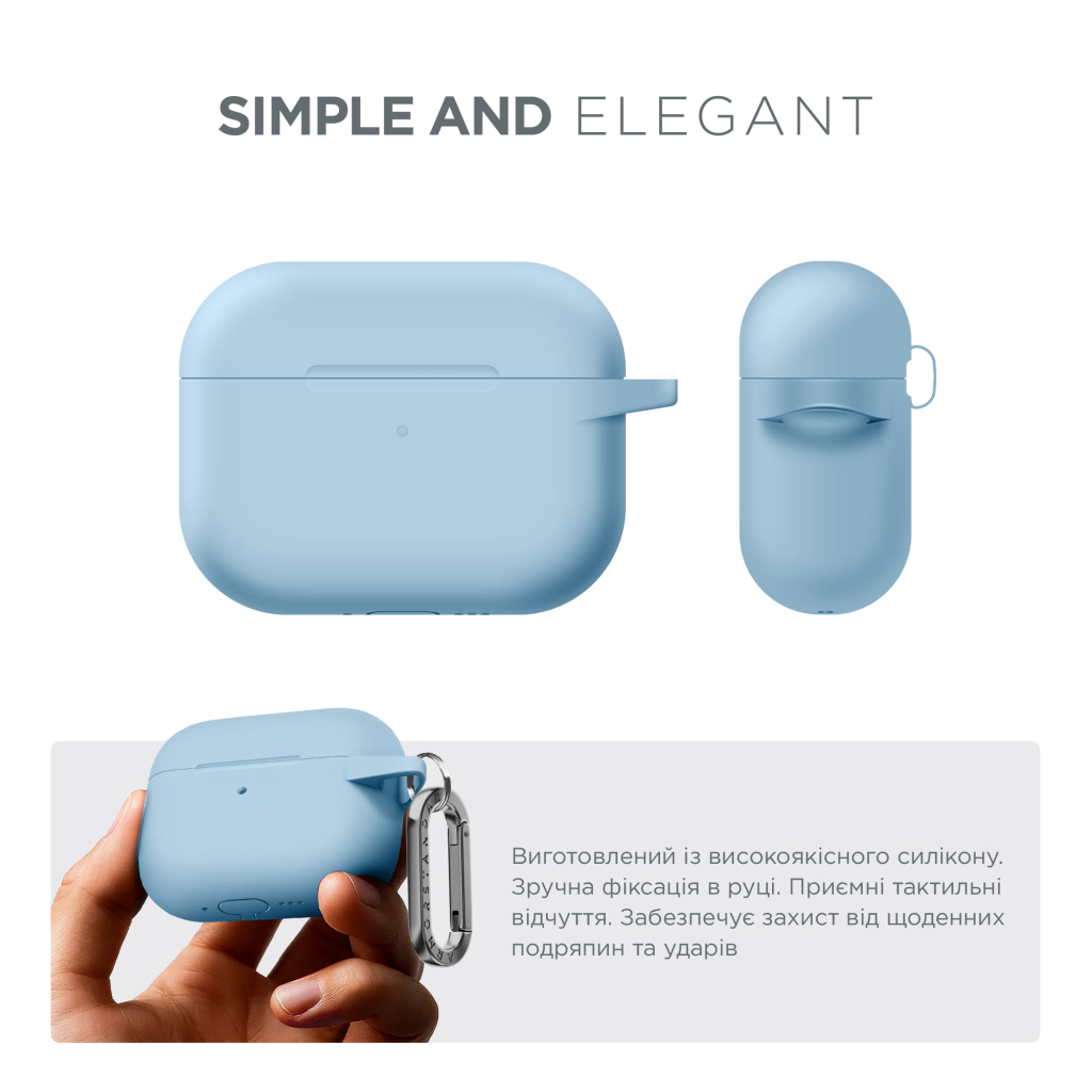 Чохол для навушників Armorstandart Hang Case For Apple AirPods Pro 3 Light Blue (ARM88313) Чохол для навушників Armorstandart Hang Case For Apple AirPods Pro 3 Light Blue (ARM88313)