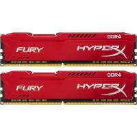 Модуль пам'яті для комп'ютера DDR4 16GB (2x8GB) 2666 MHz HyperX FURY Red Kingston Fury (ex.HyperX) (HX426C16FR2K2/16)