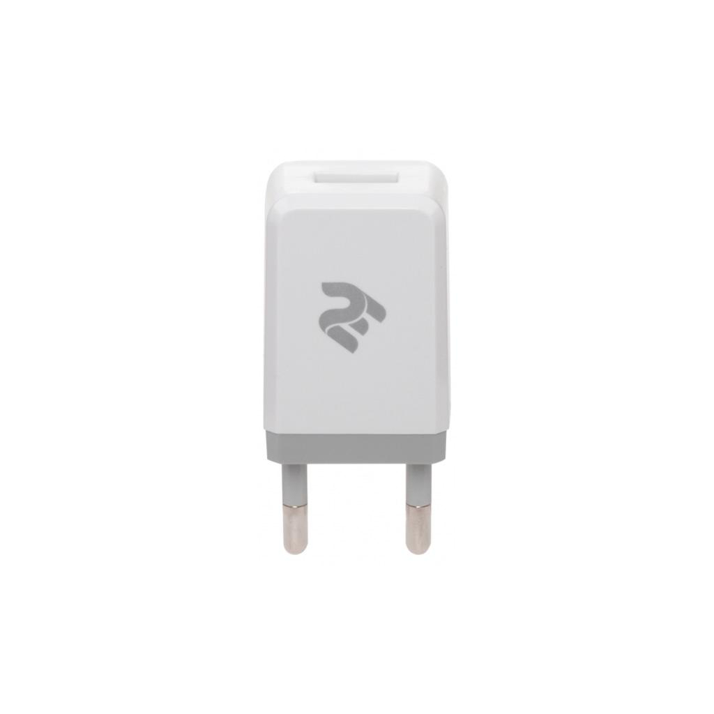 Зарядний пристрій 2E USB Wall Charger USB:DC5V/2.1A, white (2E-WC1USB2.1A-W)