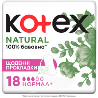 Daily pads Kotex Natural Normal+ 18 pcs. (5029053548968)