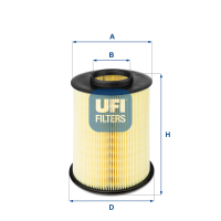 Air filter for a car UFI 27.675.00