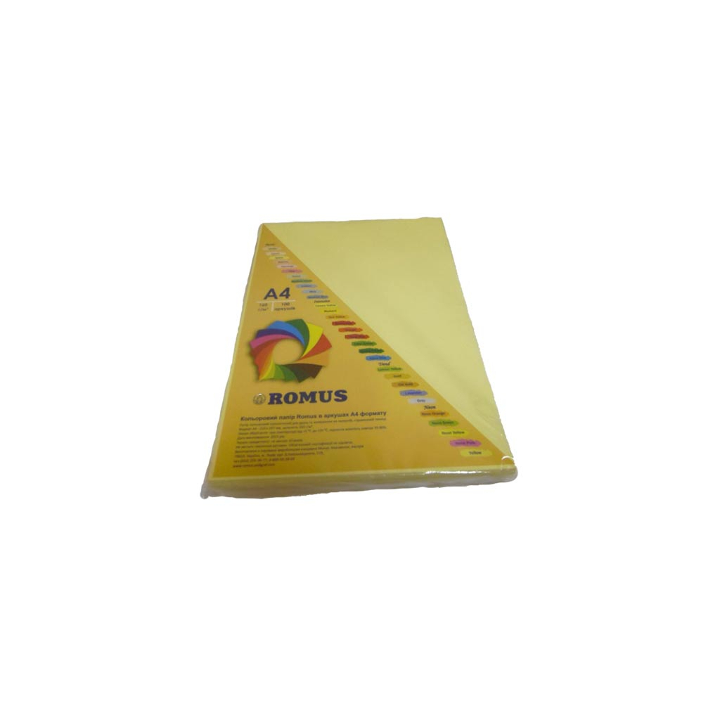 Папір Romus A4 80 г/м2 100sh Yellow (R50577)