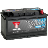 Car battery Yuasa 12V 80Ah AGM Start Stop Plus Battery (YBX9115)