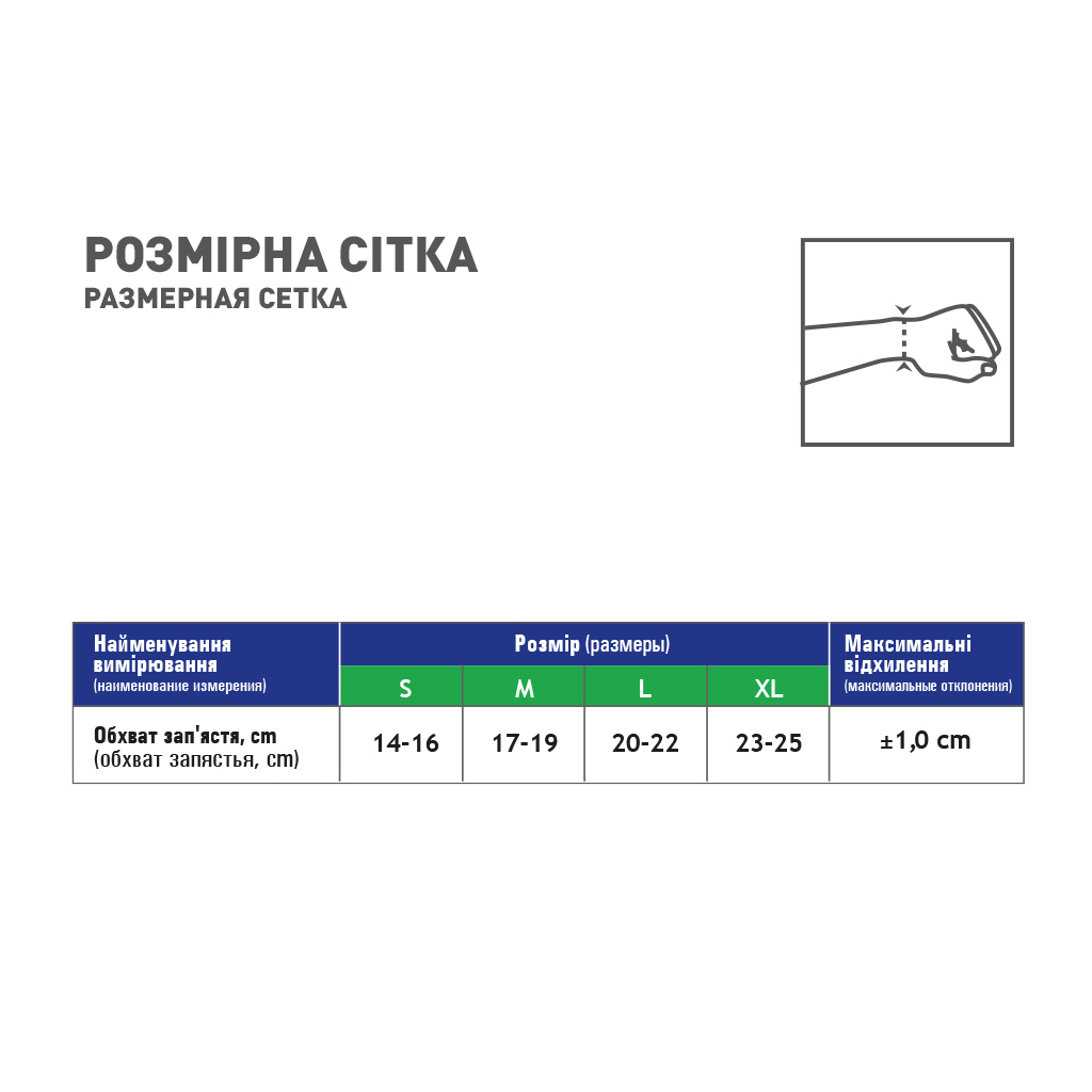 Бандаж MedTextile МТ Бандаж на променево-зап'ястковий суглоб еластичний, (7640162324465)
