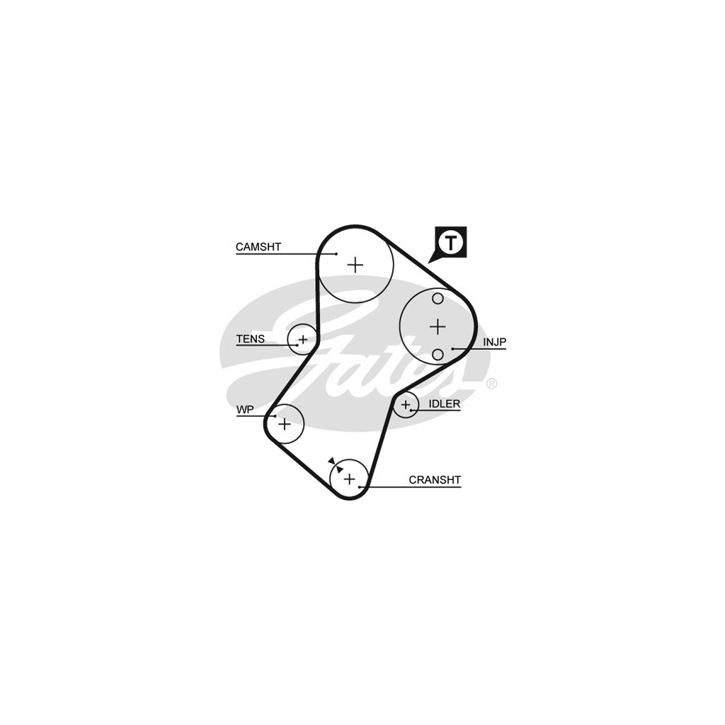 Комплект ременя ГРМ з помпой Gates KP25049XS