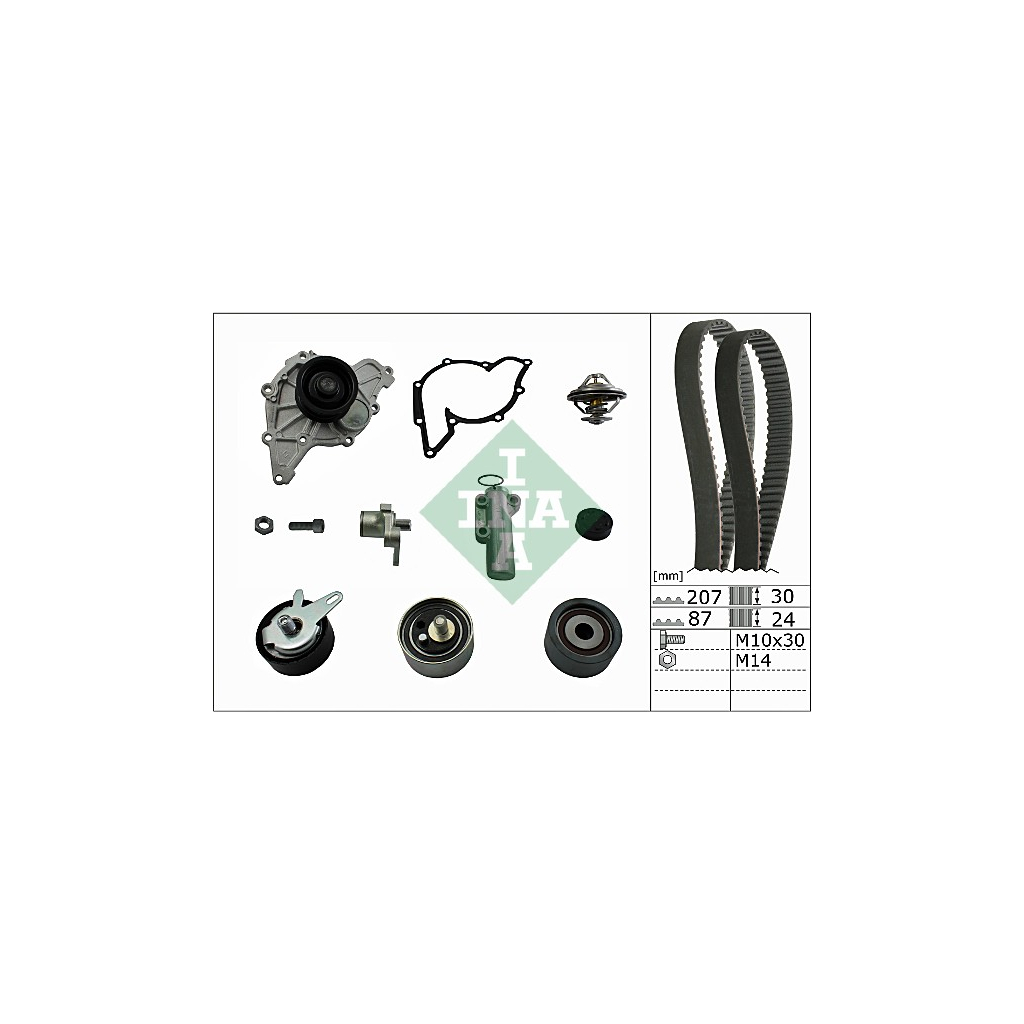 Комплект ременя ГРМ з помпой INA 530 0539 30