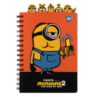 Notebook Yes Minions A5 150 x 210 double spiral with shaped dividers 80 sheets Line (151778)