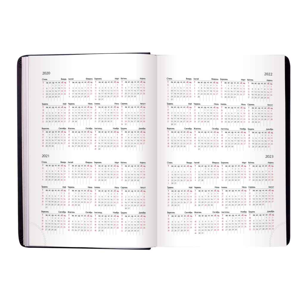 Тижневик Buromax недатований Base А4 з бумвініла на 288 сторінок червоний (BM.2094-05)