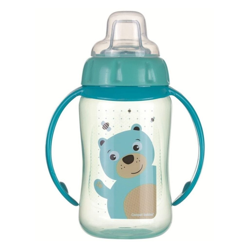 Поїльник-непроливайка Canpol babies Cute Animals Мишка з м'яким носиком і ручками 320 мл (56/512_tur)