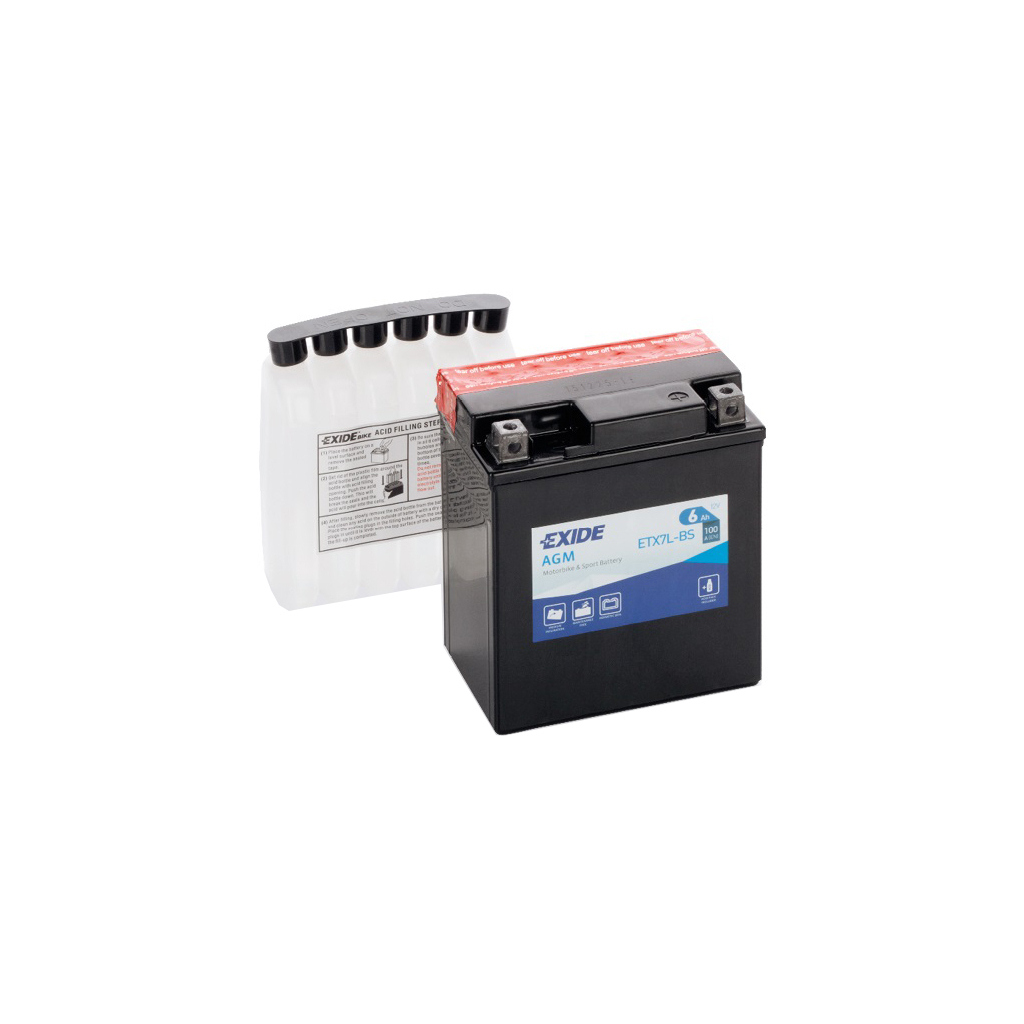 Акумулятор автомобільний EXIDE AGM 6Ah Ев (-/+) (100EN) (ETX7L-BS) Акумулятор автомобільний EXIDE AGM 6Ah Ев (-/+) (100EN) (ETX7L-BS)