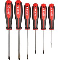 A set of Milwaukee magnetic screwdrivers with a triangular handle PZ1/PZ2/SL3/SL4/SL5.5/SL6.5, 6 pcs (4932471806)