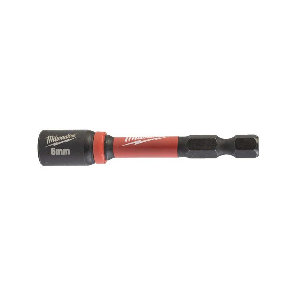 Головка магнітна Milwaukee 1/4", шестигранна, 6 мм Shockwave, ударостійка (4932492435)