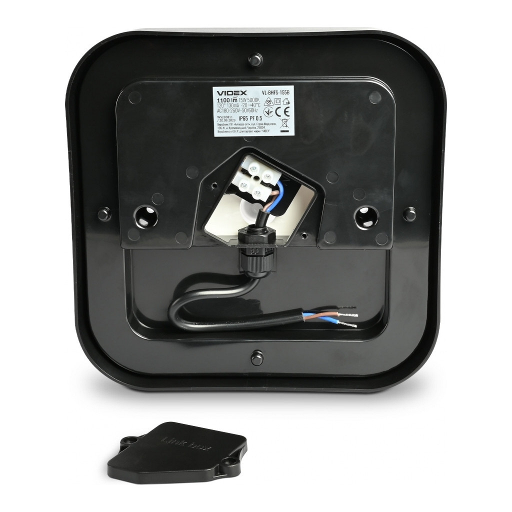 Світильник Videx ART IP65  15W 5000K Black (VL-BHFS-155B) Світильник Videx ART IP65  15W 5000K Black (VL-BHFS-155B)