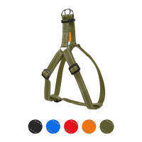 Harness for dogs Dog Extreme made of nylon adjustable W 20 mm H: 50-80 cm khaki (066731)