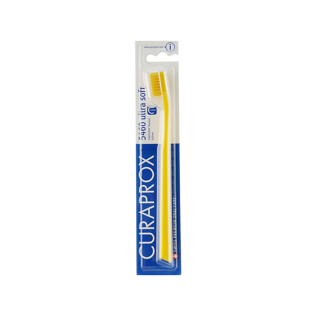 Зубна щітка Curaprox CS 5460 Ultra Soft Ультрам'яка D 0.10 мм Жовта з жовтою щетиною (CS 5460-03)